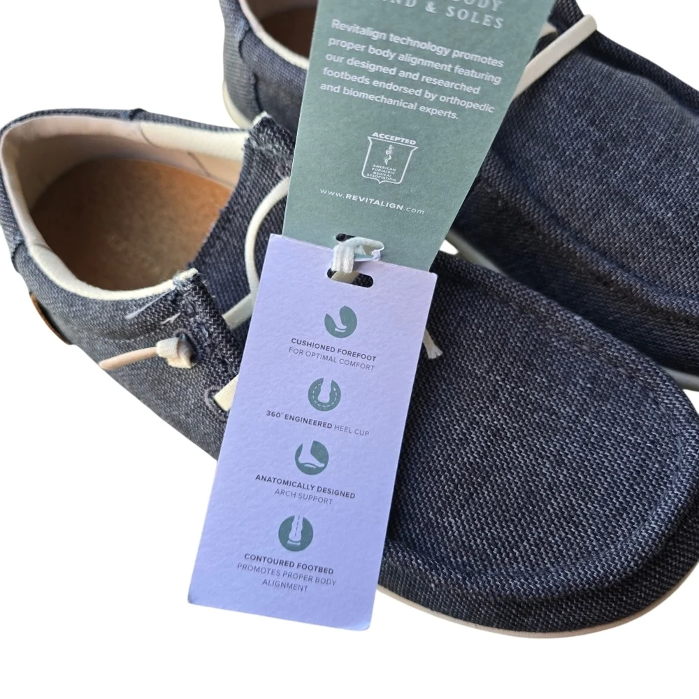 🌻NIB | WACO Revitalign Carefree Denim Slip On Sneakers, Size 9D (Wide)